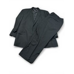 Giorgio Fiorelli Mens Black REG 2 Pc Suit 52R Jacket 48 R‎ Pant